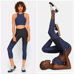 Outdoor Voices TechSweat 3/4 leggings Baltic Night NWT